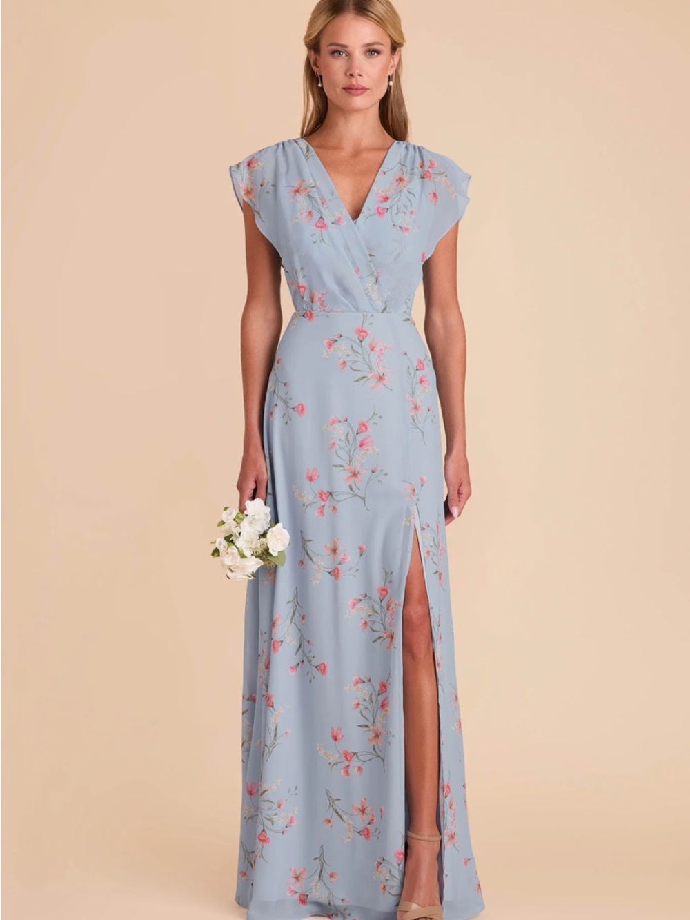Bird Grey violet chiffon dress
